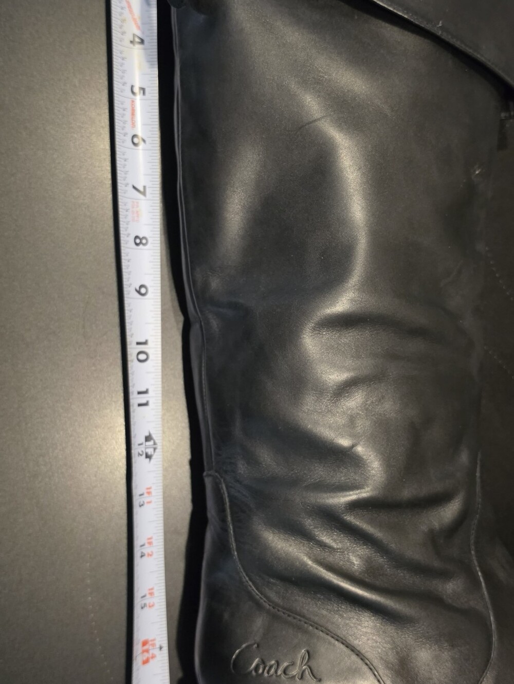Coach "Cheyenne" Black Leather Riding Boots (Style Q1224 / F0055/F11, Size10B) - Picture 10 of 15
